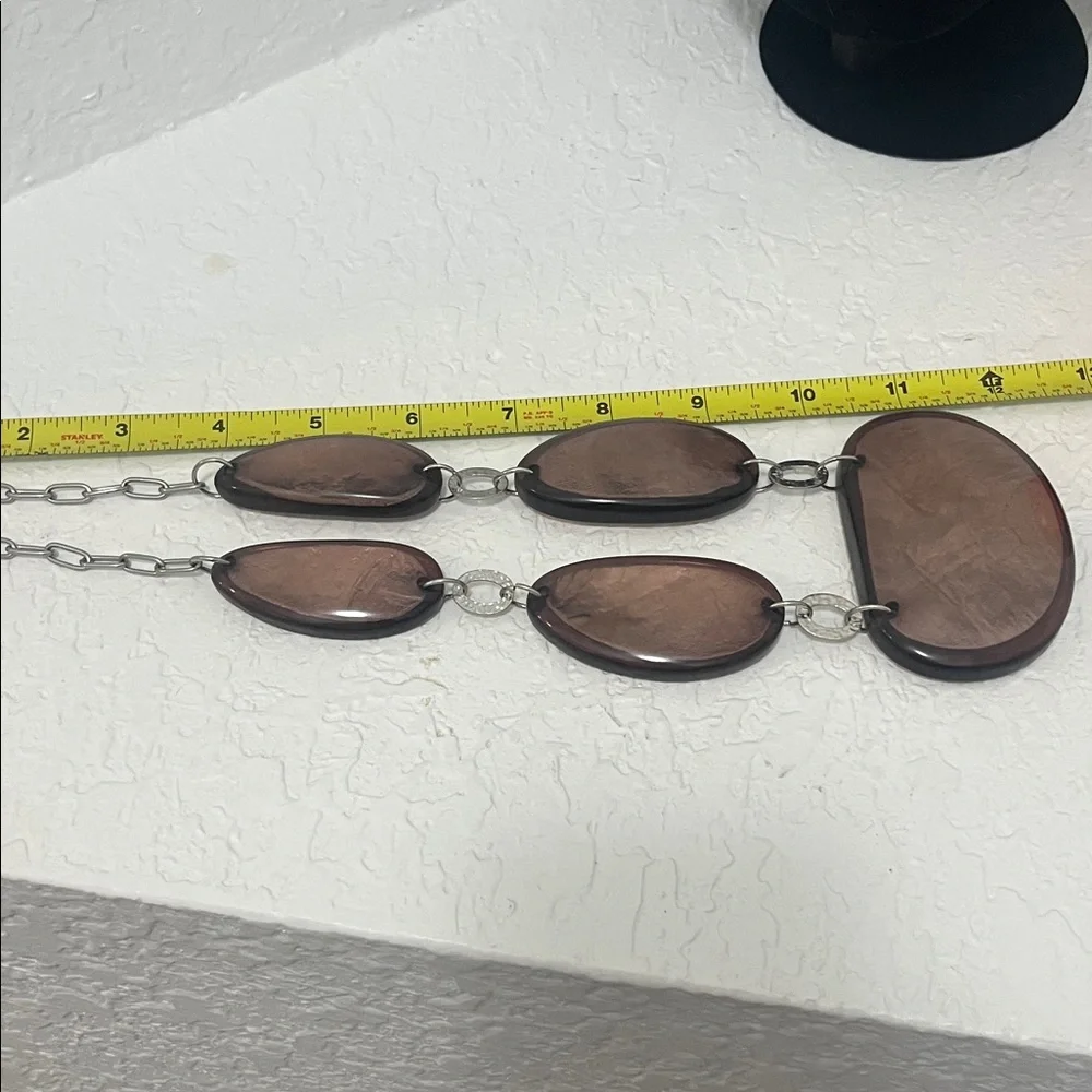 Style & Co. Brown Resin Statement Necklace with Silver Accents - Picture 4 of 5